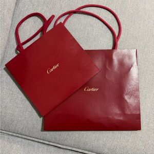 Cartier Authentic Paper Gift Bag (Small and big  )Red Gift Bag